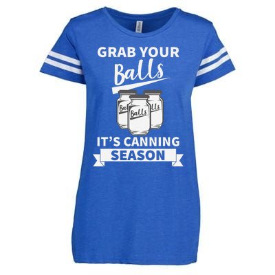 Grab Your Balls Its Canning Season Enza Ladies Jersey Football T-Shirt