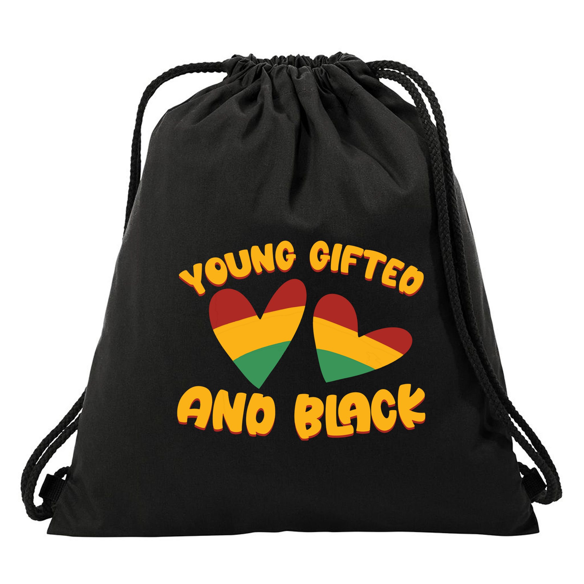 Gifted Young Black Dashiki African Pride History Month Drawstring Bag