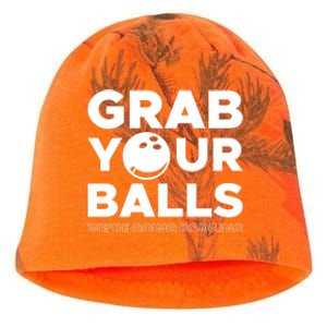 Grab Your Balls Were Going Bowling Gift Kati - Camo Knit Beanie