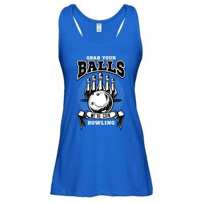 Grab Your Balls WeRe Going Bowling! Gift Ladies Essential Flowy Tank