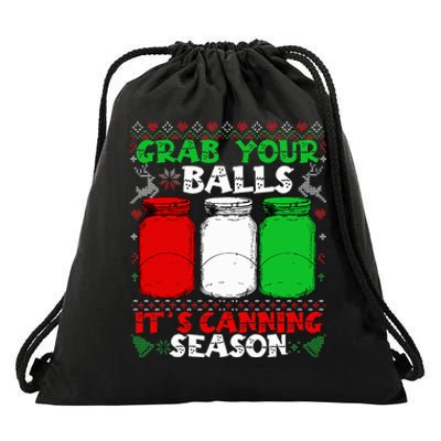 Grab Your Balls Canning Christmas Mason Jar Gifts  Drawstring Bag