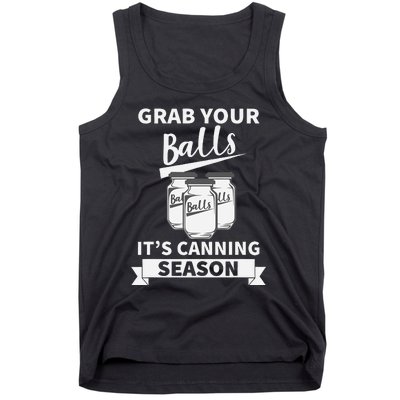 Grab Your Balls Its Canning Season Retro Tank Top