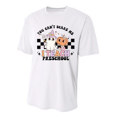 Groovy You Cant Scare Me I Teach Preschool Teacher Halloween Performance Sprint T-Shirt