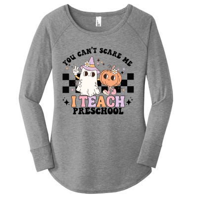 Groovy You Cant Scare Me I Teach Preschool Teacher Halloween Gift Women's Perfect Tri Tunic Long Sleeve Shirt