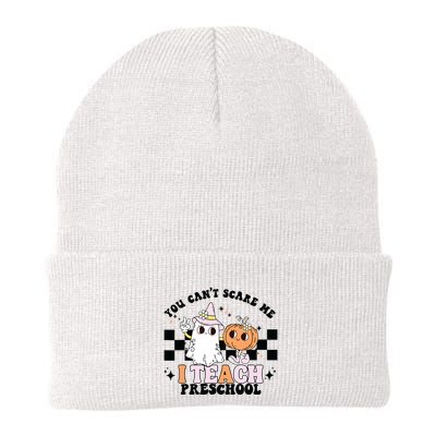 Groovy You Cant Scare Me I Teach Preschool Teacher Halloween Beanie