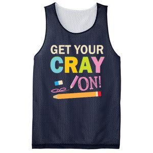 Get Your Cray On Funny School Student Teachers Graphics Plus Size Premium Shirt Mesh Reversible Basketball Jersey Tank