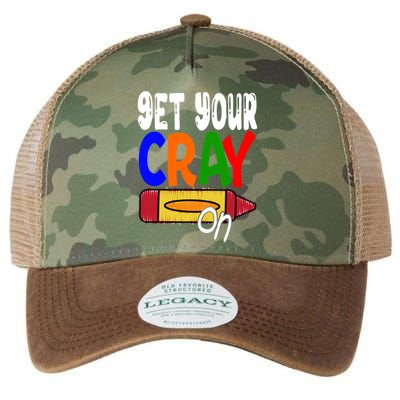 Get Your Cray On Funny Gift Legacy Tie Dye Trucker Hat