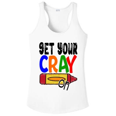 Get Your Cray On Funny Gift Ladies PosiCharge Competitor Racerback Tank