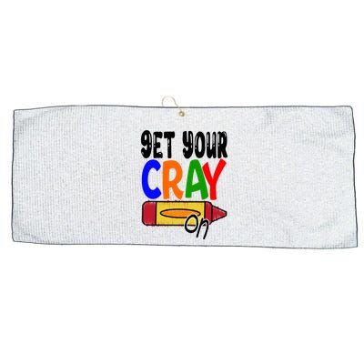 Get Your Cray On Funny Gift Large Microfiber Waffle Golf Towel