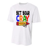 Get Your Cray On Funny Gift Youth Performance Sprint T-Shirt