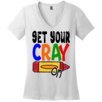 Get Your Cray On Funny Gift Women's V-Neck T-Shirt