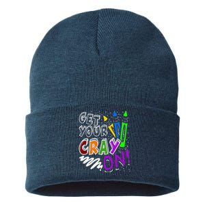 Get Your Cray On Teacher Appreciation Day Back To School Sustainable Knit Beanie