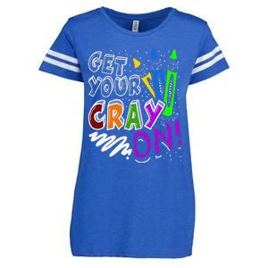 Get Your Cray On Teacher Appreciation Day Back To School Enza Ladies Jersey Football T-Shirt