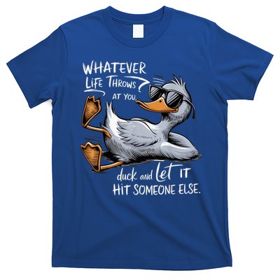 Grey Yellow Duck And Let It Hit Someone Else T-Shirt