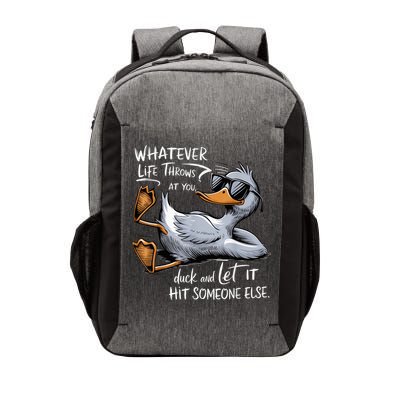 Grey Yellow Duck And Let It Hit Someone Else Vector Backpack