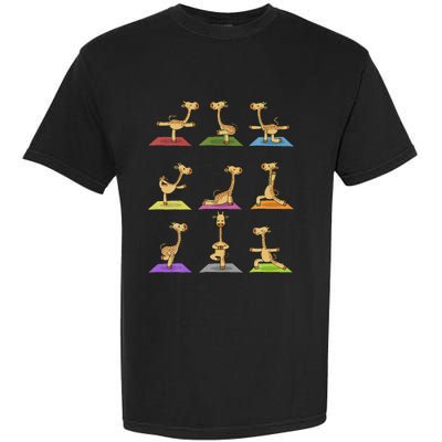 Giraffe Yoga Funny Giraffes In Yoga Poses Sports Ee Garment-Dyed Heavyweight T-Shirt