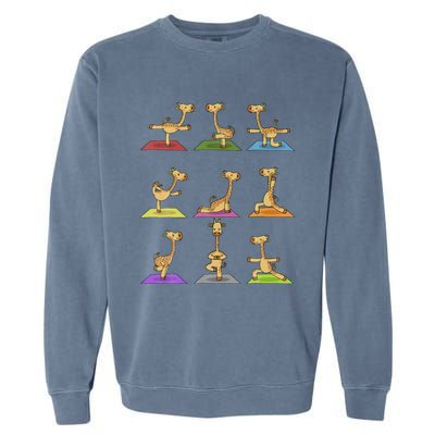 Giraffe Yoga Funny Giraffes In Yoga Poses Sports Ee Garment-Dyed Sweatshirt