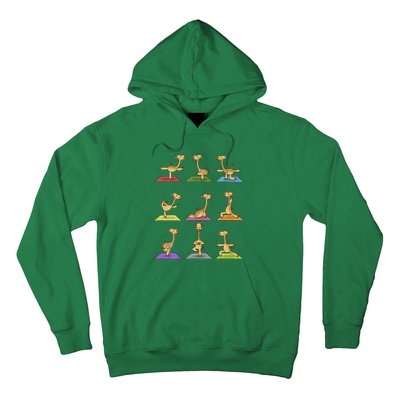 Giraffe Yoga Funny Giraffes In Yoga Poses Sports Ee Hoodie