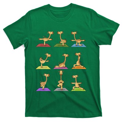 Giraffe Yoga Funny Giraffes In Yoga Poses Sports Ee T-Shirt