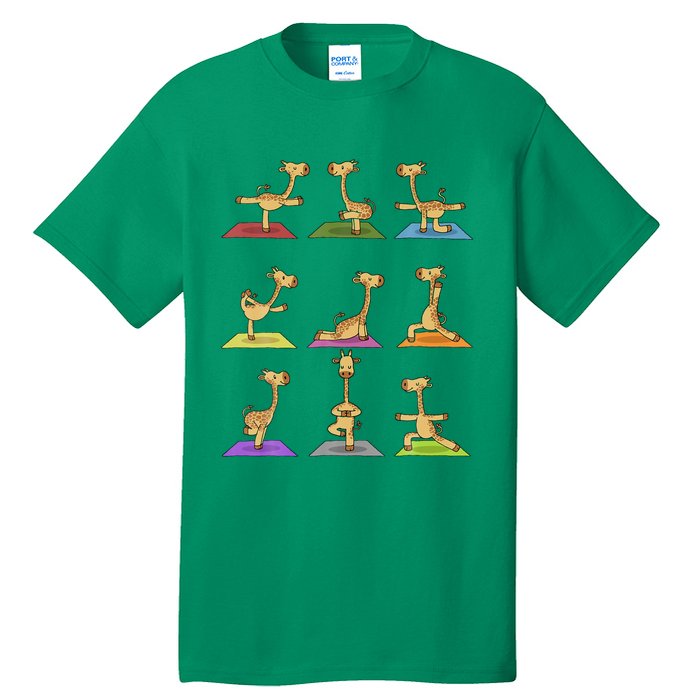 Giraffe Yoga Funny Giraffes In Yoga Poses Sports Ee Tall T-Shirt