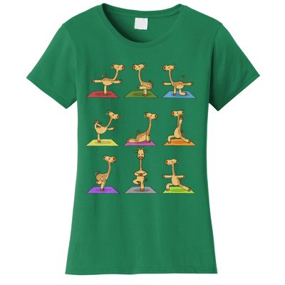 Giraffe Yoga Funny Giraffes In Yoga Poses Sports Ee Women's T-Shirt