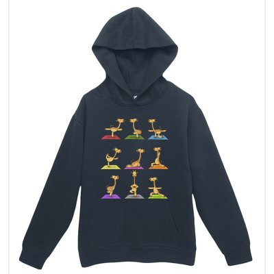 Giraffe Yoga Funny Giraffes In Yoga Poses Sports Ee Urban Pullover Hoodie