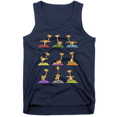 Giraffe Yoga Funny Giraffes In Yoga Poses Sports Ee Tank Top