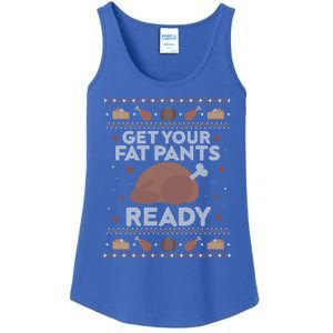 Get Your Fat Pants Ready Funny Ugly Thanksgiving Funny Gift Ladies Essential Tank