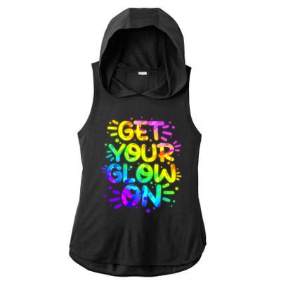 Get Your Glow On Ladies PosiCharge Tri-Blend Wicking Draft Hoodie Tank