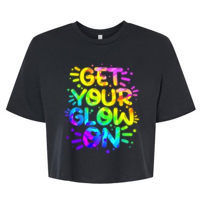 Get Your Glow On Bella+Canvas Jersey Crop Tee