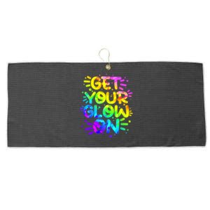 Get Your Glow On Large Microfiber Waffle Golf Towel