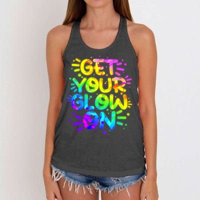 Get Your Glow On Women's Knotted Racerback Tank