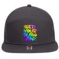 Get Your Glow On 7 Panel Mesh Trucker Snapback Hat