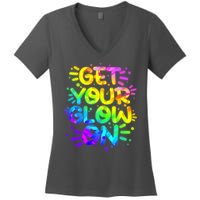 Get Your Glow On Women's V-Neck T-Shirt