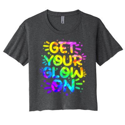 Get Your Glow On Women's Crop Top Tee