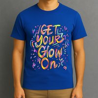 Get Your Glow On Retro Colorful Quote Group Team Tie Dye T-Shirt