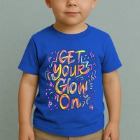 Get Your Glow On Retro Colorful Quote Group Team Tie Dye Toddler T-Shirt