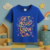 Get Your Glow On Retro Colorful Quote Group Team Tie Dye Toddler T-Shirt