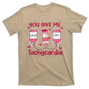 Groovy You Give Me Tachycardia Rna Icu Nurse Valentines Day T-Shirt