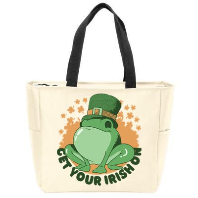Get Your Irish On St Patricks Day Frog Zip Tote Bag