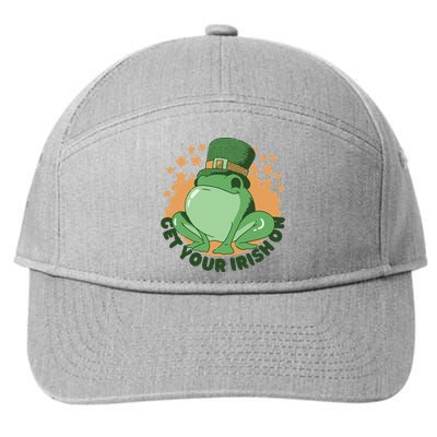 Get Your Irish On St Patricks Day Frog 7-Panel Snapback Hat