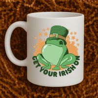 Get Your Irish On St Patricks Day Frog Mug