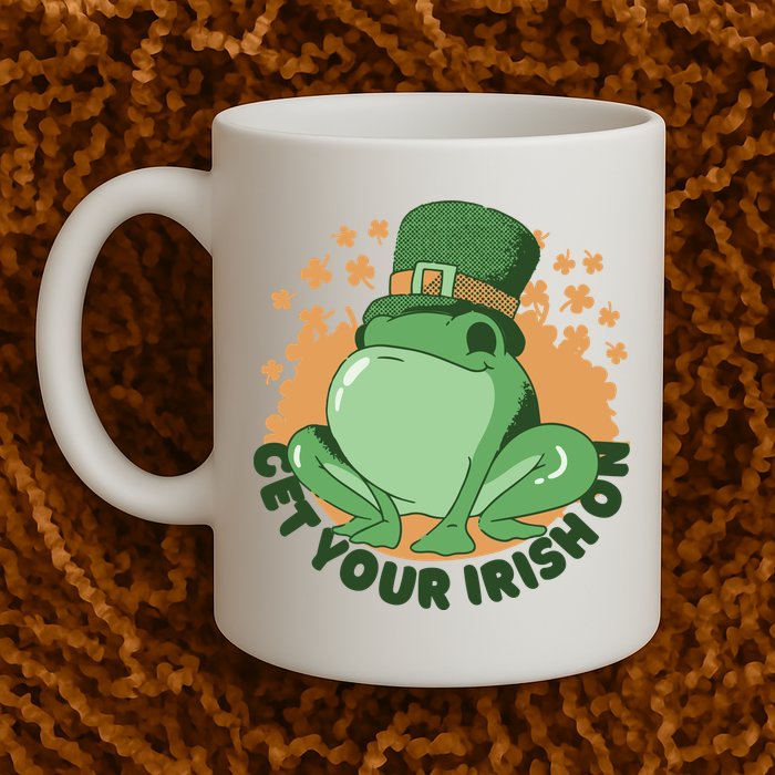 Get Your Irish On St Patricks Day Frog Mug