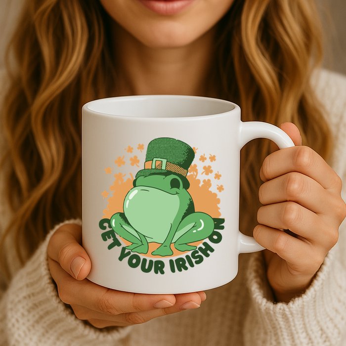 Get Your Irish On St Patricks Day Frog Mug