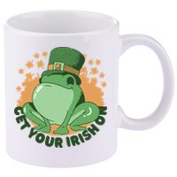 Get Your Irish On St Patricks Day Frog 11oz C Handle Ceramic Mug