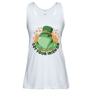 Get Your Irish On St Patricks Day Frog Ladies Essential Flowy Tank