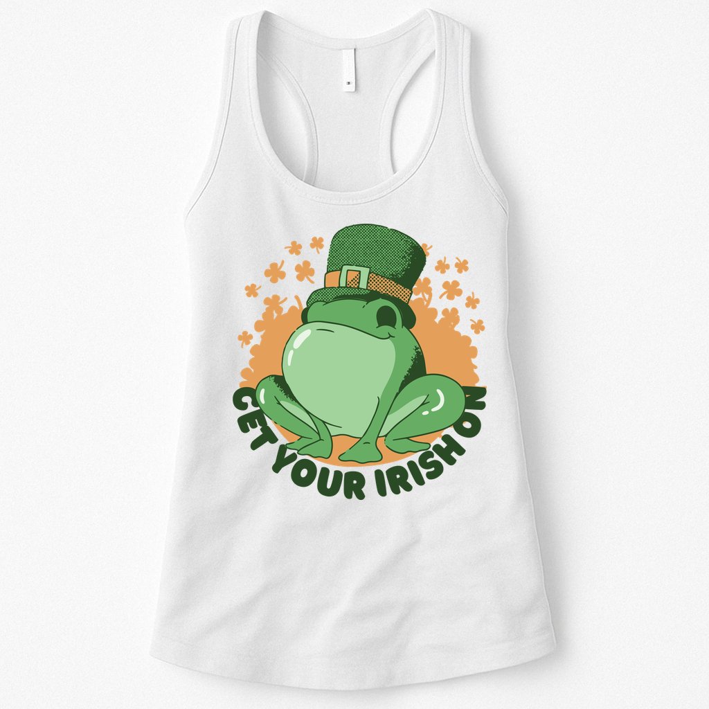 Get Your Irish On St Patricks Day Frog Womens Tank Top
