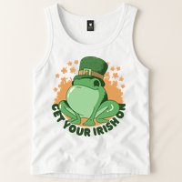 Get Your Irish On St Patricks Day Frog Tank Top