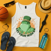 Get Your Irish On St Patricks Day Frog Tank Top