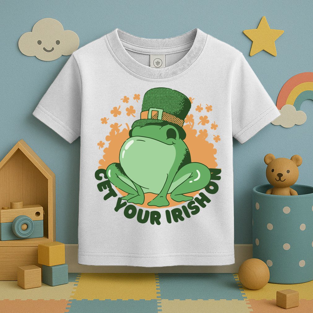Get Your Irish On St Patricks Day Frog Toddler T-Shirt